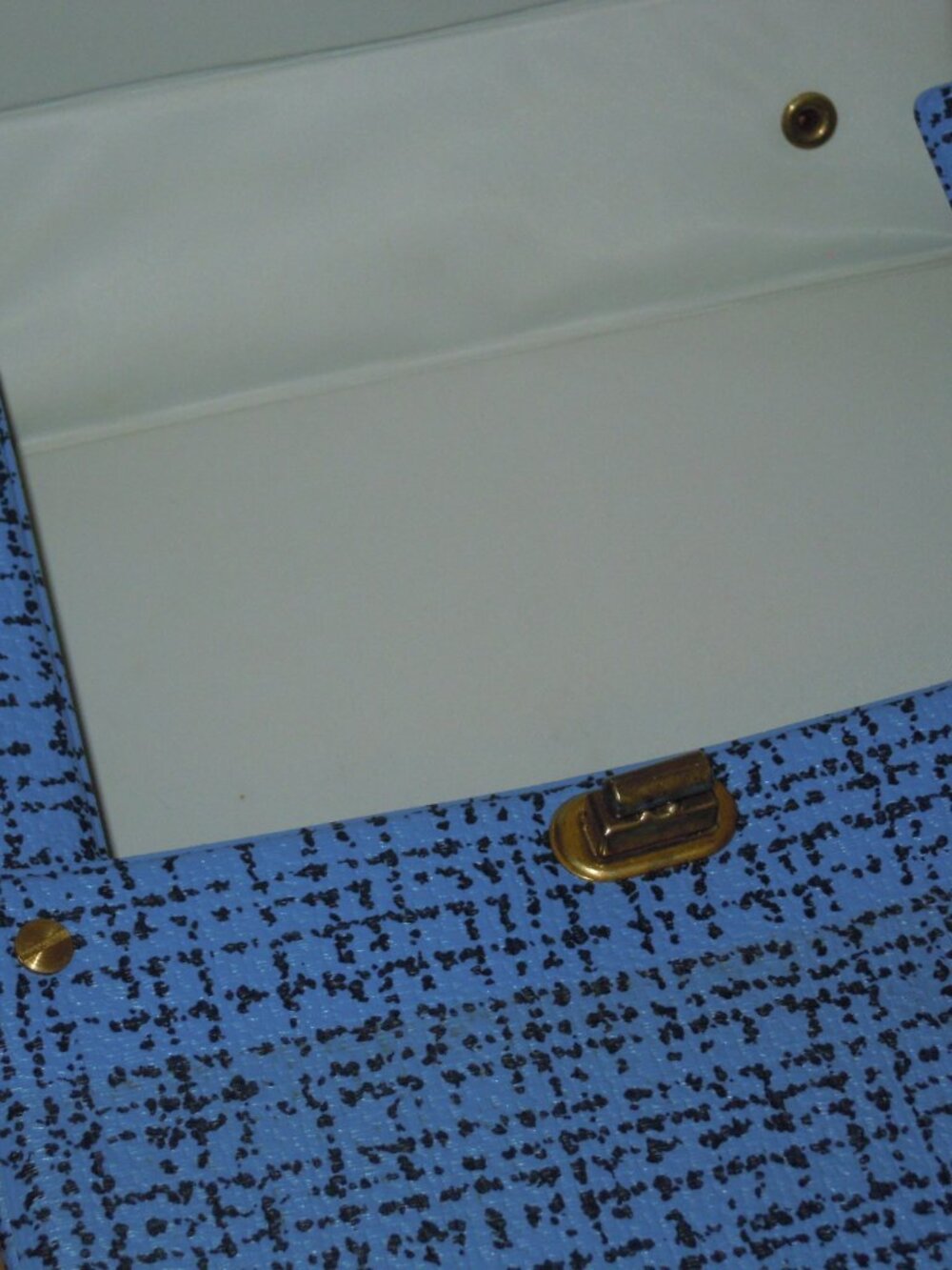 Vintage Blue Black Vinyl Record Carrying Case Box Holder 45s 60/70s EXC COND - Picture 7 of 7